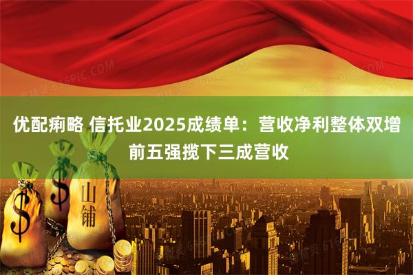 优配痢略 信托业2025成绩单：营收净利整体双增 前五强揽下三成营收